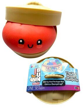 🌟 NEW 🔴 RMS Crazy Fun Series 3 Rainbow RED Dumpling Squishy Bun 🥟🔒🌟